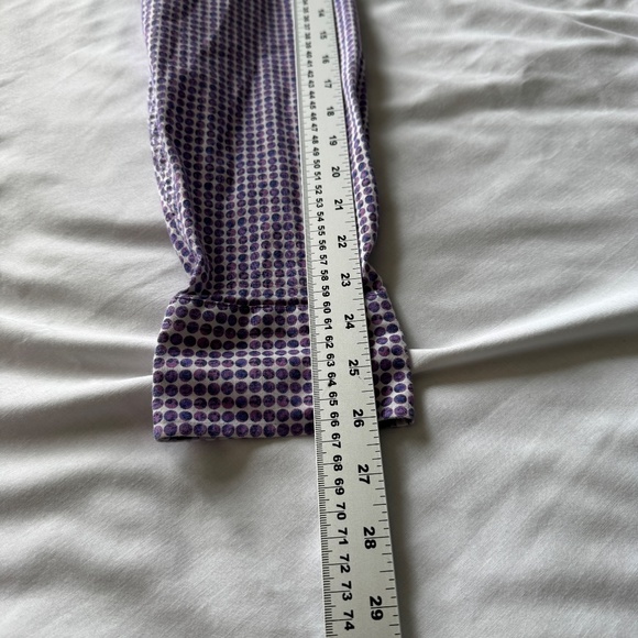 Daniel Hechter‎ Paris Men's Polka Dot Casual Dress Shirt Purple XLT Flip Cuffs - Picture 11 of 16